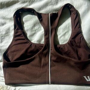 Vuori Dark Brown Sports Bra small